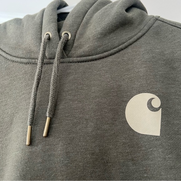 Women’s Carhartt Relaxed Fit Midweight Logo Graphic Hoodie - Picture 2 of 7